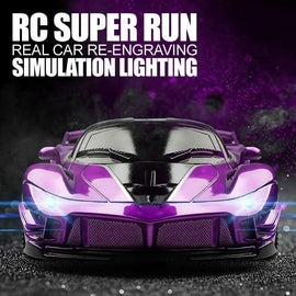 1/18 RC Car LED Light 2.4G Radio Remote Control Sports Cars For Children Racing High Speed Drive Vehicle Drift Boys Girls Toys - KTS Aerials