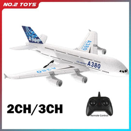A380 Airplane Airbus RC Airplane Foam Toys 2.4G Glide Fixed Wing RTF Plane Outdoor Toys Drone Modle Easy Fly Children Gift - KTS Aerials