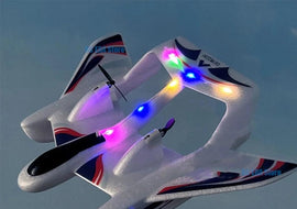 Amphibious Waterproof Gyro Stabilized EPP Foam Fixed-Wing Glider Aircraft RC Plane with LED Lights 2.4G Radio Control Airplane - KTS Aerials