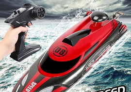 HJ808 RC Boat 2.4Ghz 25km/h High-Speed Remote Control Racing Ship Water Speed Boat Children Model Toy - KTS Aerials