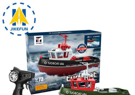 JIKEFUN 686 Rc Boat 2.4G 1/72 Powerful Dual Motor Long Range Wireless Electric Remote Control Tugboat Model Toys for Boys Gift - KTS Aerials