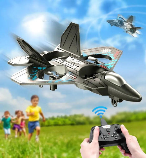 L0712 RC Plane 2.4G Remote Control Aircraft Gravity Sensing Helicopter Glider with Light EPP Foam Fighters for Boys Children - KTS Aerials