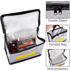 Lipo Guard Safety Bag Fireproof Explosion-Proof Portable Lipo Safety Bag 215*115*155mm for RC FPV Racing Drone Car Battery Safe - KTS Aerials