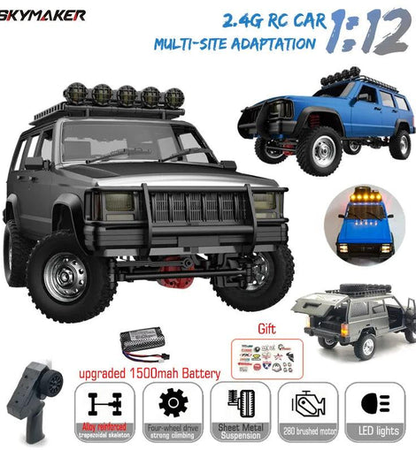 MN78 1:12 Full Scale MN Model RTR Version RC Car 2.4G 4WD 280 Motor Proportional Off-Road RC Remote Control Car For Boys Gifts - KTS Aerials