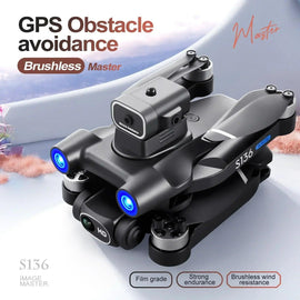S136 GPS Rc Drone 4K HD Dual Camera Professional 5G Aerial Photography Obstacle Avoidance Brushless Automatic Return Helicopter - KTS Aerials