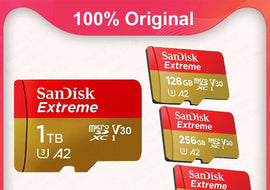 SanDisk Extreme Micro SD Card 32GB A1 512GB A2 64GB 128GB 256GB C10 1TB Flash Memory Card U3 V30 TF Card for Sports Camera Drone - KTS Aerials