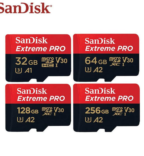 SanDisk Memory Card Extreme PRO Micro SD Card 256GB 128GB 64GB U3 V30 TF Card A2 Flash TF Card 32GB A1 for Camera Drone Microsd - KTS Aerials
