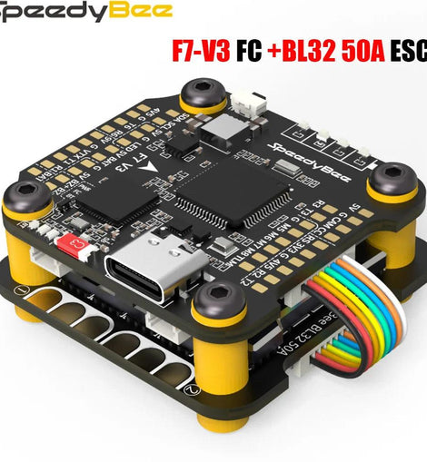 SpeedyBee F7 V3 50A Stack F722 Flight Control BL32 50A 4in1 ESC3~6S Lipo with Blackbox Analyzer Suitable for FPV Freestyle Drone - KTS Aerials